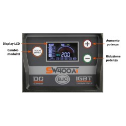 Saldatrice Inverter + Maschera | 20-200A | 230/110V |14x30x20 cm | Modalità MMA, Hot Start, Arc Force, Lift Tig, VRD